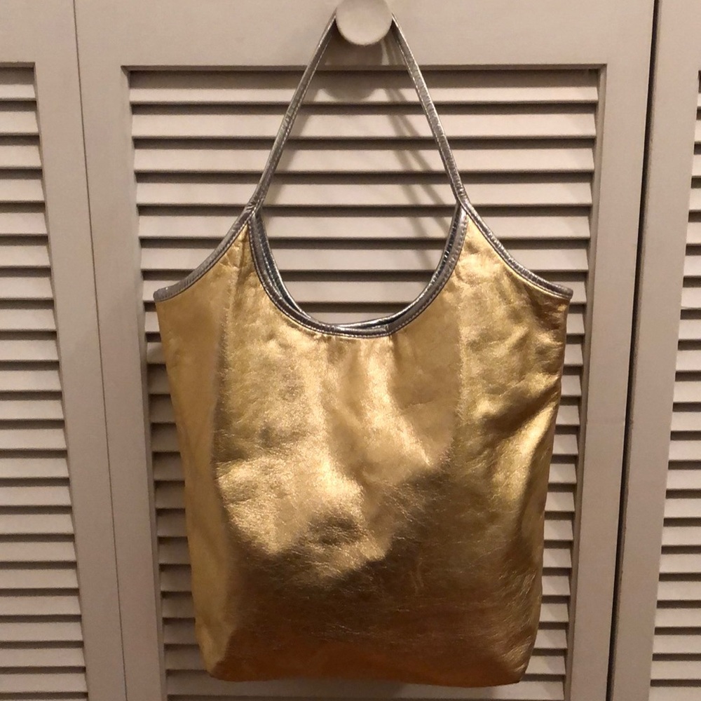 MZ Wallace Vintage Leather Gold Tote